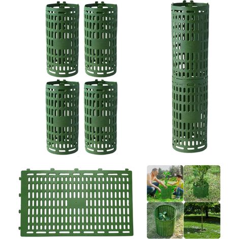 Protection pour tronc d'arbre, lot de 6 protections pour troncs avec attaches torsadées, taille ajustable pour divers arbres ou plantes (1/4)
