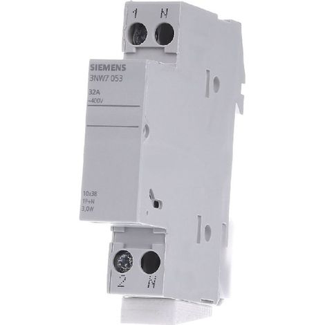 Sezionatore Portafusibile da 10,3X38mm 32A 1P+N Siemens 3NW7053-2