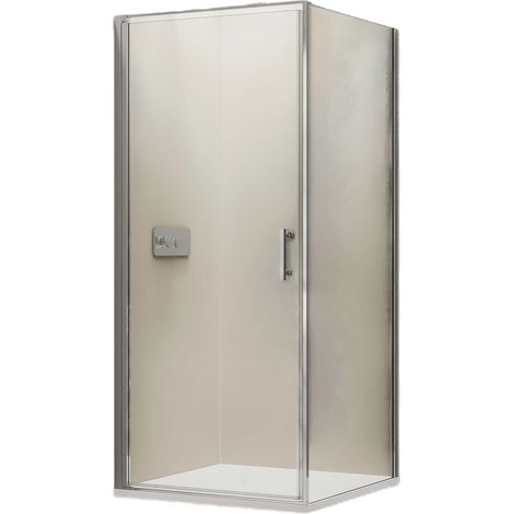 BERNSTEIN - Cabina de ducha de esquina 90x90x195cm NANO cristal 8mm, instalación en pared izquierda o derecha - EX416 (1/5)
