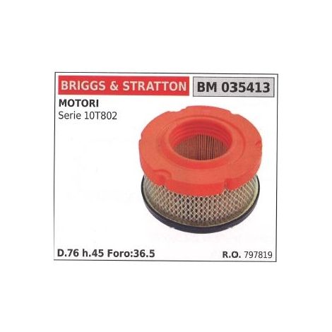 Filtro de aire BRIGGS&STRATTON cortacésped cortacésped SERIES 10T802