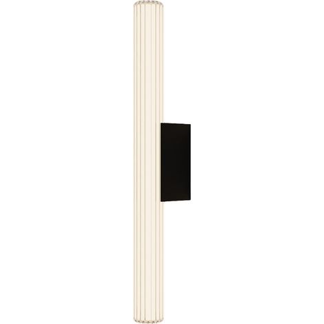 Applique Linea tubo vetro righe nera 61cm IP44 LED 12W CCT (1/5)