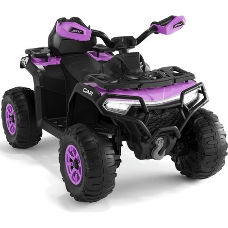 Quad Électrique 12V pour Enfants Tout-Terrain avec Télécommande, Bluetooth, LED, Suspensions, 3-8 Ans (1/5)