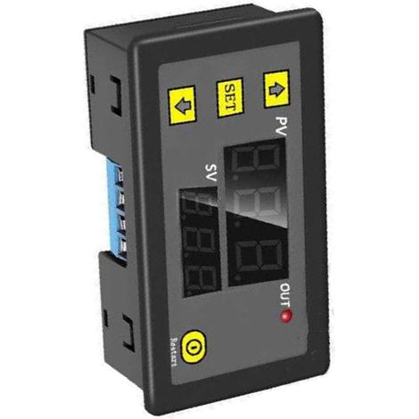 Zeitrelaismodul DC 12V Dual-Display Digitalzyklusverzögerungsschalter-Controller Voltmeter 20A (1/5)