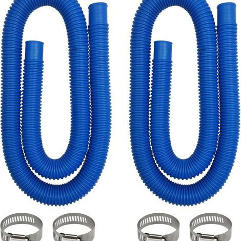 Tuyau Piscine pour Hors Sol avec 4 Pinces Métalliques 2 Pièces 150 CM 32mm (1/5)