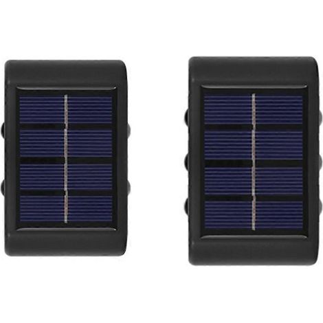 Applique murale solaire LED, lampe de clôture extérieure étanche, lampe solaire pour éclairage décoratif de cour et de jardin, lumière blanche chaude. (1/5)