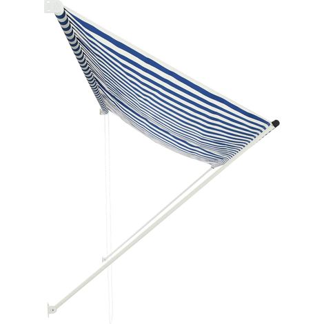 Maison Exclusive - Toldo retráctil 350x150 cm azul y blanco