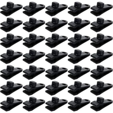 Lot De 30 Clip De Bâche Tente, Pince Pour Bâche De Verrouillage, Pince Pour Bache Pince Pour Auvent Fixation Bache Camping Toile Ombrage Bache De Piscine (1/4)