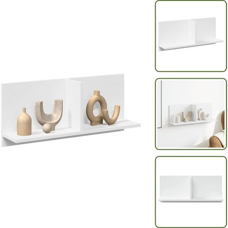 vidaXL Wandschrank 70x16,5x30 cm Weiß Holzwerkstoff (1/5)