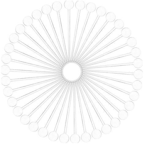 80 bâtonnets mélangeurs pour café, cocktails et autres boissons-18.60X3.00X0.30CM-Transparent (1/4)