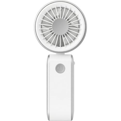 Mini ventilateur USB rechargeable 3 vitesses nomade suspendu blanc (1/5)