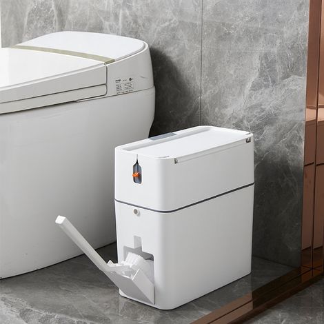 Brosse de toilette à cordon coulissante avec couvercle à fente pour la maison, le salon, la cuisine, la chambre et la salle de bain (1/4)