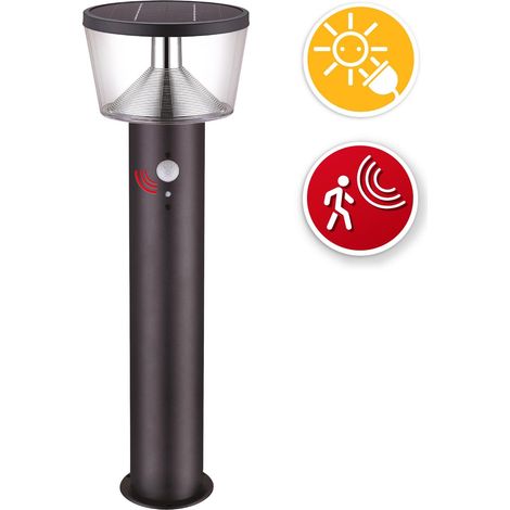 Lampada solare da terra tulum velamp sl344- rilevatore movimento-10w 4000k (1/5)