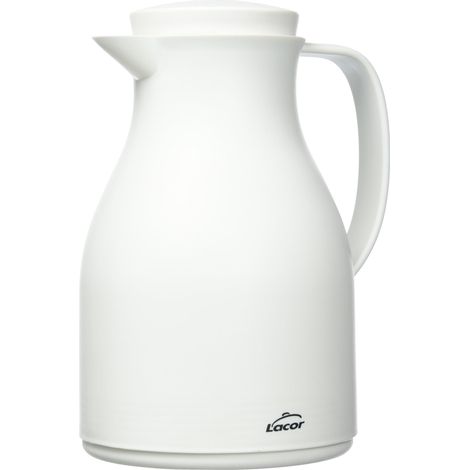 LACOR 62575 62575-Caraffa Termica Senza BPA con Doppia Parete e Strato all'Interno, Bianco Opaco, 1.00 L, Polipropilene Vetro (PP) (1/3)