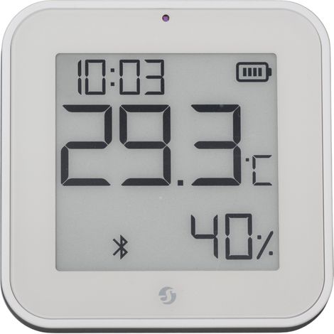 Temperatur- und Feuchtigkeitssensor Shelly blu zb ht display 2 Jahre Laufzeit