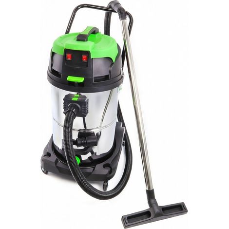 Aspiradora industrial seco y humedo 2400 w doble motor acero inox. 70 Litros (1/5)