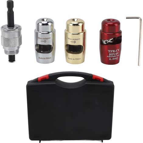 Pelacables eléctrico, herramienta para pelar cables, herramienta portátil multifuncional de aleación de aluminio para pelar y retorcer cables. (1/5)