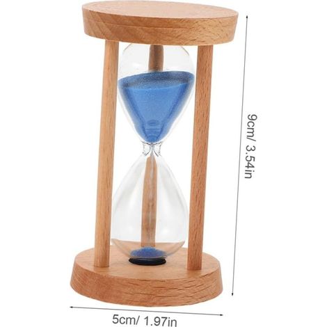 Set aus 2 Sanduhren aus Glas und Holz für die Küche (1/3)