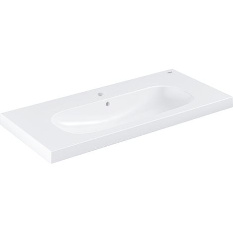 Meuble lavabo Euro céramique 39585 1000x460mm PureGuard blanc alpin (1/5)