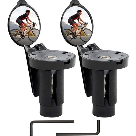 GDHZS- Retroviseur Velo Miroirs De Vélo Retroviseur Trotinette Electrique Retro Miroir Convexe 360° Réglable Rétroviseur Pliable pour Guidon pour Vélo de Route de Montagne 2 PièCes (1/5)