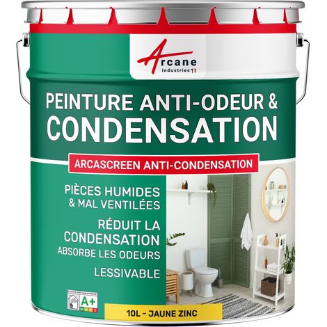 Peinture anti condensation, anti odeur, moisissure - 10 L Jaune Zinc - RAL 1018 - ARCANE INDUSTRIES
