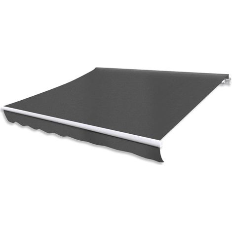 Auvent pliable manuel - Auvent de jardin Soleil imperméable 300 cm Anthracite BV780762 - BonneVie (1/5)