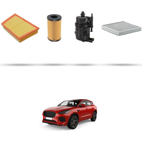 Kit tagliando 4 filtri compatibile con Jaguar E-Pace (X540) 2.0 diesel 110kw dal 2017