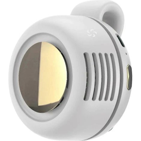 Ventilateur de poche portable blanc, à clipser à la taille (1/5)