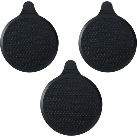Lot de 3 Bouchons de Vidange en Silicone Diamètre 18.5 cm, Bouchons pour Baignoire, Évier de Cuisine, Lavabo Salle de Bain, Noir (1/4)