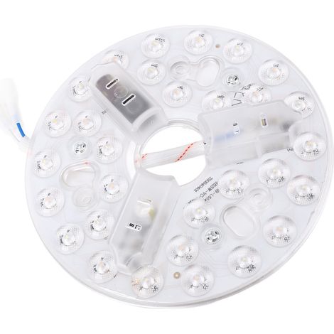 Kit de remplacement pour ampoule LED ronde de 15 W pour ventilateur de plafond de 13,5 cm (5,3 pouces) : 3 températures de couleur (3 000 K, 4 200 K, 6 500 K), compatible avec les tensions de 95 à 265