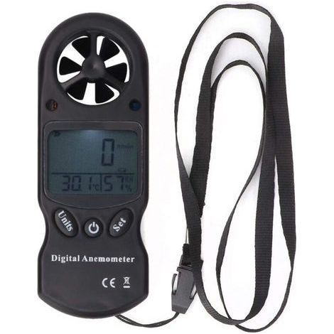 Anémomètre, Thermomètre Numérique, Multifonction Anemometre Portable Anemometre Connecté Anémomètres pour la Planche à Voile, la Voile (1/5)