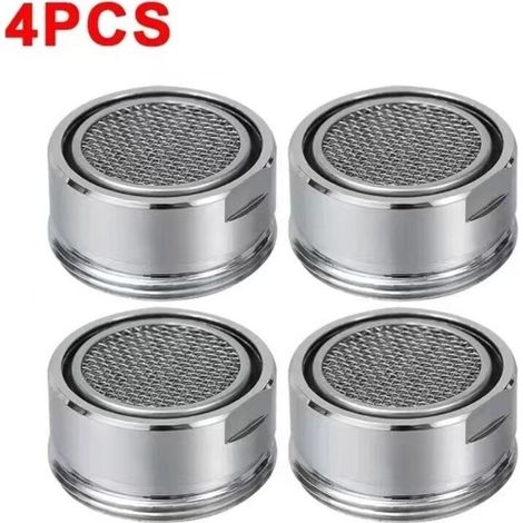 4Pcs Aérateur de Robinet de Salle de Bain de Rechange - 15"/16" 24mm Aérateur de Robinet d'Évier de Cuisine Fixation de Robinet d'Évier de Salle de Bain Aérateur de Robinet à Haut Débit