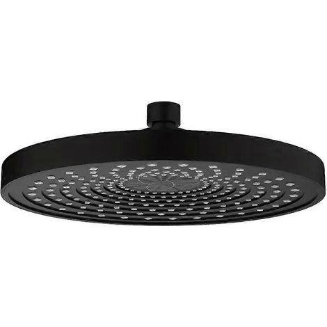 25 cm großer, hochdruckbeaufschlagter Duschkopf mit einem Kopf, schwarz, für Badezimmer. (1/5)