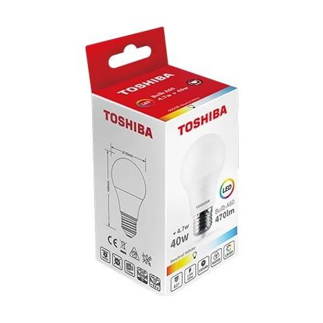 BOMBILLA LED TOSHIBA A60 E27 5W 4000K