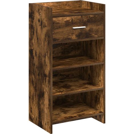 Armario Zapatero con cajón Roble Ahumado 48 x 36 x 92 cm vidaXL (1/5)