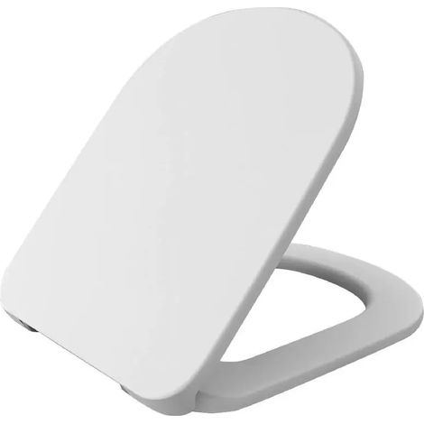 WC-Sitz Gamma in weißem Duroplast, kompatibel mit Gemma 2 Dolomite, mit Edelstahl-Scharnieren
