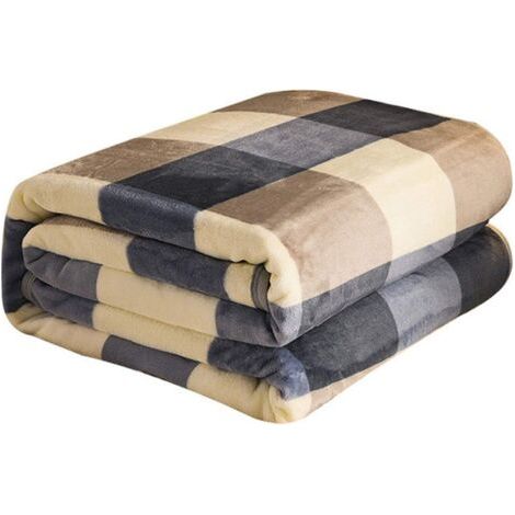 Sollbry – Couverture en flanelle épaisse en laine de vison 100x150 cm – Confortable et léger – Pour canapé-lit et voyages
