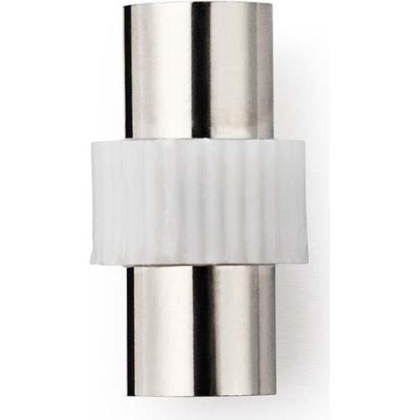 Adaptador de antena y satelite iec coaxial hona iec coaxial hona platerado de niquel 75 ohmios rak metal plastico vitamina 1 sobre