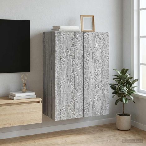 Armoire Murale Sonoma gris 66 x 34,5 x 90 cm Bois d'ingénierie vidaXL