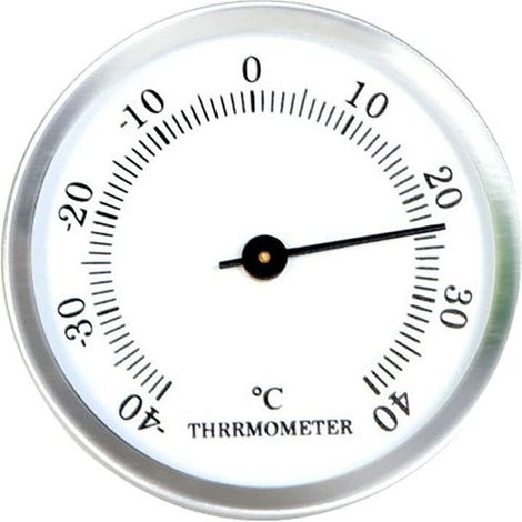 Thermomètre de réfrigérateur pour congélateur, -40 °C - 40 °C - Grand cadran simple - Incubateur de congélateur - Cadre en alliage d'aluminium - Garde les aliments frais (1/5)