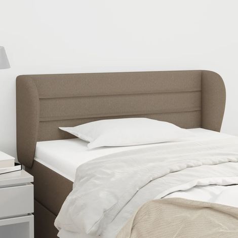 Kopfteil mit Ohren Taupe 93x23x78/88 cm Stoff (1/5)