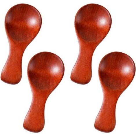 Cuillères en Bois - Non spécifié - Lot de 4 - Utilisation polyvalente - 8,5x3,5 cm - Phoebe Wood (1/4)