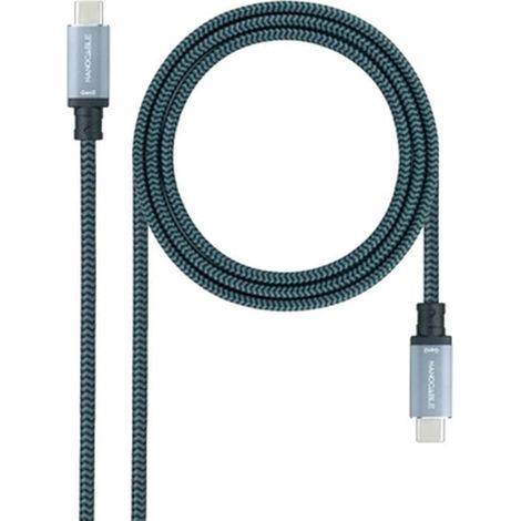 Cavo Usb-c A Usb-c 2m Usb3.2 Grigio Nanocable 10.01.4103-comb (1/3)