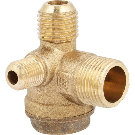 Rückschlagventil aus Messing mit Außengewinde, 90°-Winkel, für Luftkompressoren, Ersatzteile, 20 x 14 x 10 mm (1/5)