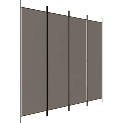 4-Panel Room Divider Anthracite 200x200 cm Fabric vidaXL