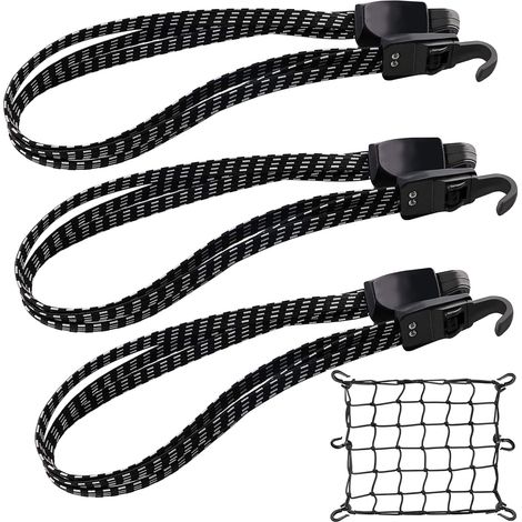 Sangle Bagage Elastique Tendeur Elastique 3pcs Sangle Bagage Elastique 70cm avec Crochets (1/5)