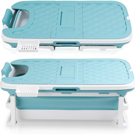 Randaco Baignoire Pliable pour Adultes avec Housse - Seau Bain en Umweltfreundliches PP+TPE-149x60x50cm