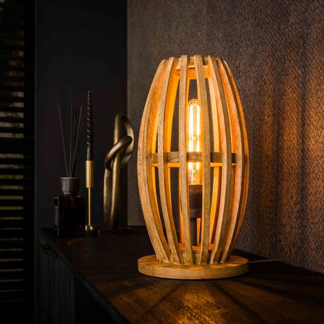 Lampe à poser en bois naturel TIBOR (1/5)