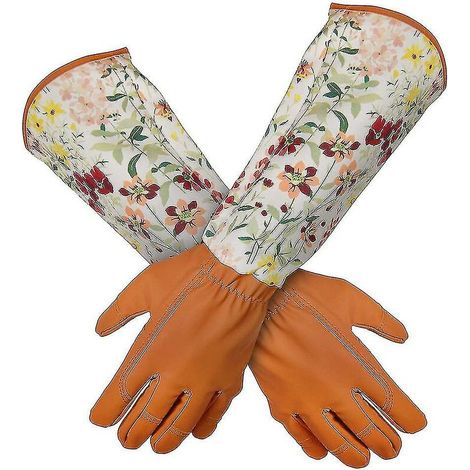 Filiyano-Gants de jardinage en cuir anti-perforation, gants de jardinage imprimés, gants de jardinage à manches longues avec protection des poignets (1/5)
