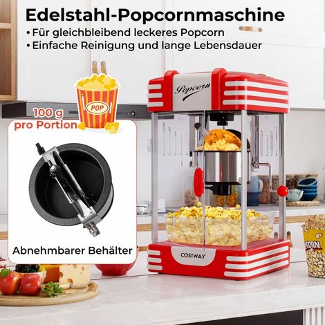 Popcorn Machine 300W, Retro Cinema Style, Warming Light (1/5)