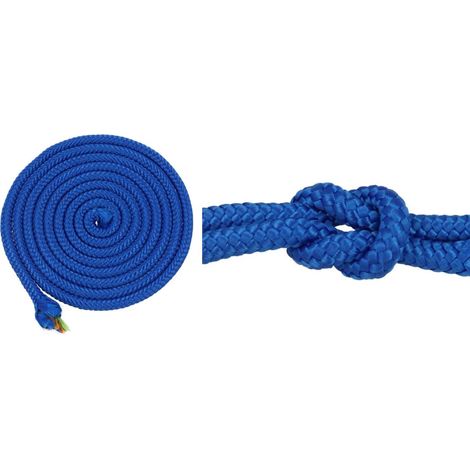 Cuerda trenzada de 5 mm con núcleo de polipropileno, 25 m, color azul (1/4)